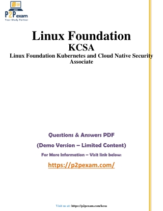 KCSA Exam PDF – Latest Questions and Answers for Kubernetes and Cloud Native