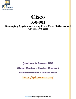 350-901 Exam PDF – Real Questions and Answers for Cisco DEVCOR Certification