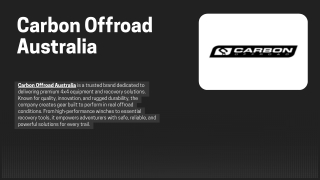 Carbon Offroad Australia: Power,Reliability & Recovery Solutions for Every Trail