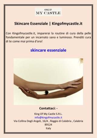 Skincare Essenziale | Kingofmycastle.it