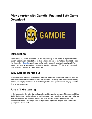Play smarter with Gamdie_ Fast and Safe Game Download