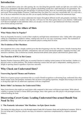 Discovering Covert Treasures: Underrated Fruit Machine You Must Try