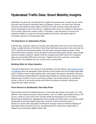 Hyderabad Traffic Data_ Smart Mobility Insights