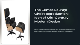 Eames Lounge Chair Reproduction