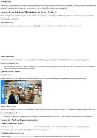 Limousine Service vs. Rideshare: Which is Better for Flight Terminal Transfers?