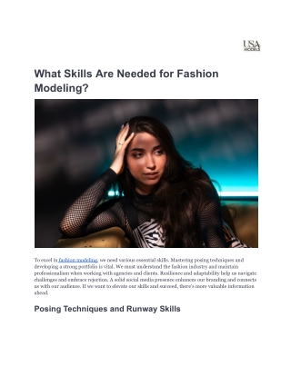 What Skills Are Needed for Fashion Modeling_
