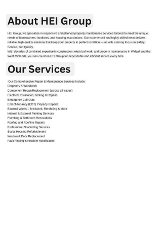 Scaffolding Services Walsall West Midlands