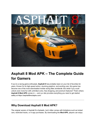 Asphalt 8 Mod APK – PDF  (1)