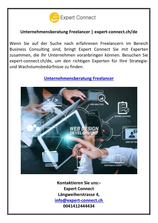 Unternehmensberatung Freelancer | expert-connect.ch/de