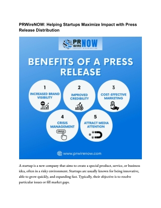 PRWireNOW_ Helping Startups Maximize Impact with Press Release Distribution