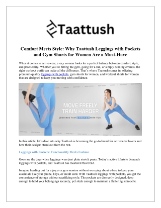 Leggings with Pockets: Functionality Meets Fashion