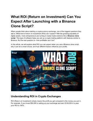 What ROI (Return on Investment) Can You Expect After Launching with a Binance Cl