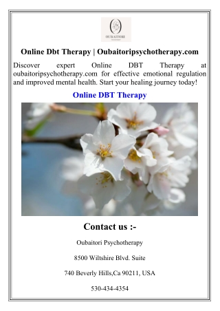 Online Dbt Therapy Oubaitoripsychotherapy.com
