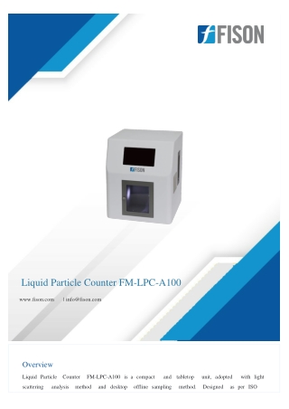 Liquid Particle Counter FM-LPC-A100