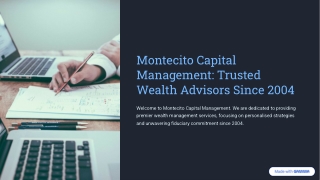Santa Barbara Investment Advisor | Montecito Capital Management