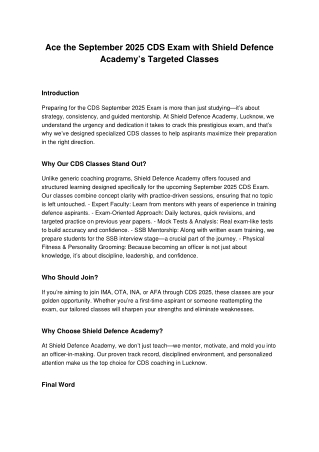 cds coaching in lucknow