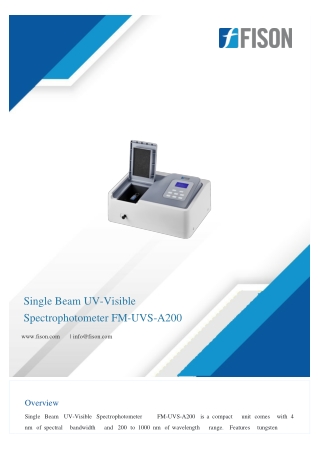 Single Beam UV-Visible Spectrophotometer FM-UVS-A200