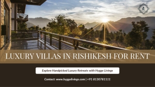 Stay at the Best Luxury Villas in Rishikesh – Hygge Livings