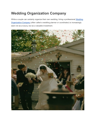 Wedding Organization Company