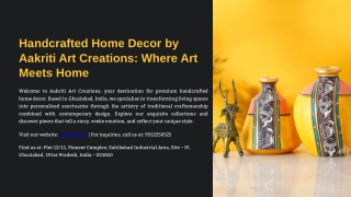 Handcrafted Indian Decor for Inspired Living