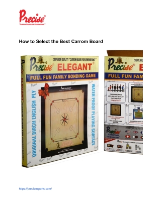 How to Select the Best Carrom Board