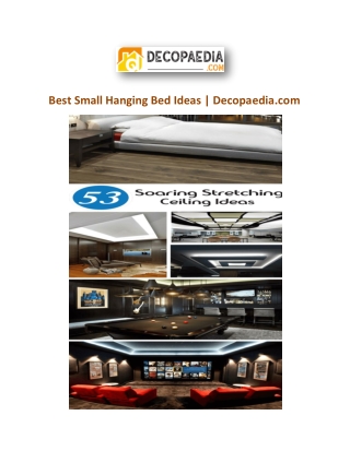 Best Small Hanging Bed Ideas | Decopaedia.com