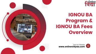 IGNOU BA Program & IGNOU BA Fees Overview