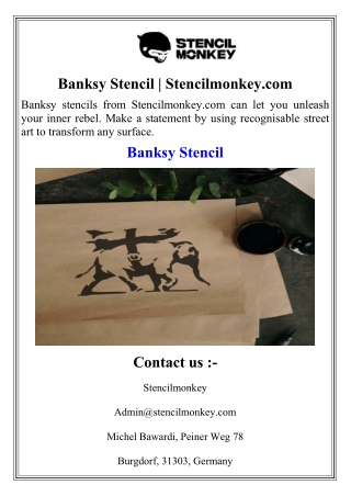 Banksy Stencil  Stencilmonkey.com