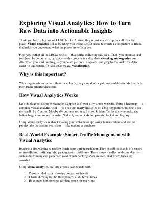 Visual Analytics How to Turn Raw Data into Actionable Insights.docx