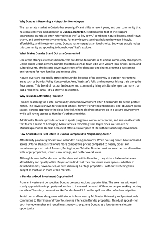 Why Dundas is Becoming a Hotspot for Homebuyers (1)