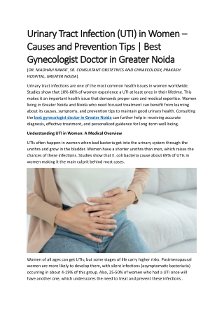 Urinary Tract Infection