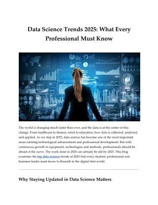 Data Science Trends 2025What Every Professional Must Know