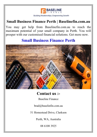 Small Business Finance Perth  Baselinefin.com.au