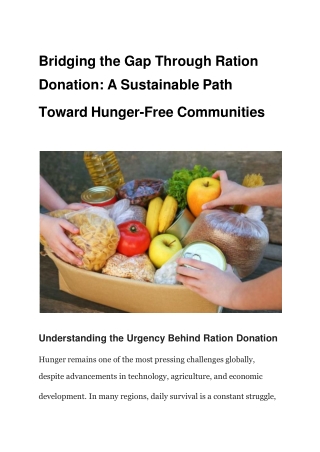 Bridging the Gap Through Ration Donation_ A Sustainable Path Toward Hunger-Free Communities