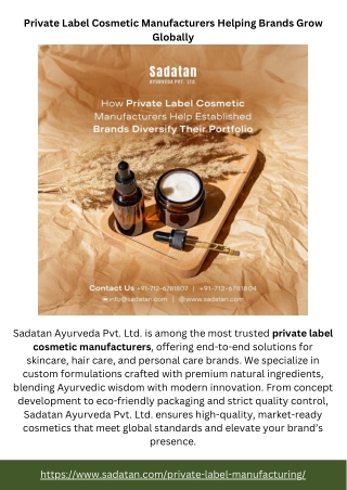 Private Label Cosmetic Manufacturers Helping Brands Grow Globally