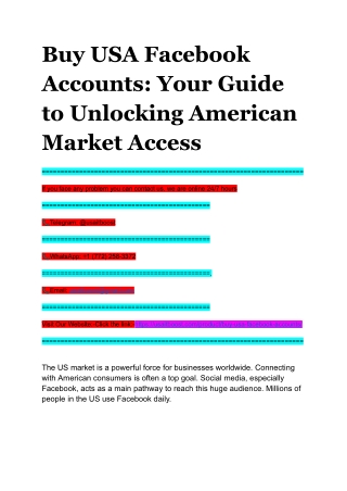 Top 31 Best Sites to Buy USA Facebook Accounts in This ...