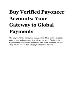 Best 7 Platforms to Purchase Verified Payoneer Accounts ...