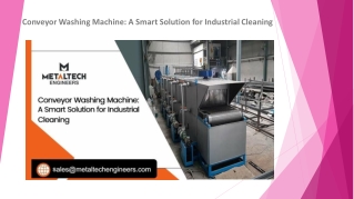 Conveyor Washing Machine: A Smart Solution for Industrial Cleaning