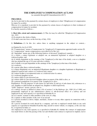 Employee Compensation Act