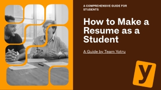 Yotru 2 - How to Make a Resume as a Student