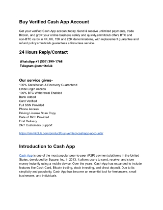 Buy Verified Cash App Account _ Instant & Secure Access