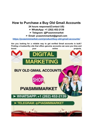 _How to Purchase a Buy Old Gmail Accounts