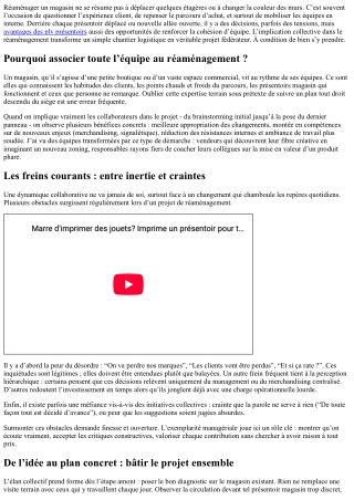 Créer une dynamique d’équipe autour du réaménagement collaboratif des présentent