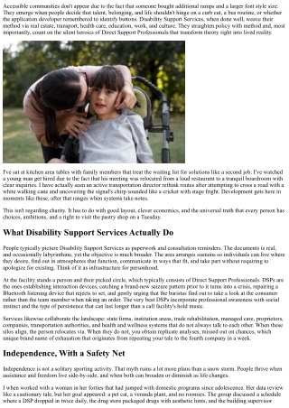 Connecting Barriers: How Disability Support Services Produce Obtainable, Inclusi
