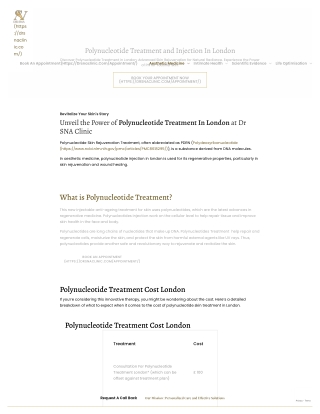 Polynucleotide Treatment and Injection In London _ Dr SNA Clinic