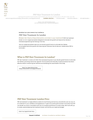 PRP Hair Treatment in London _ PRP For Hair Loss London