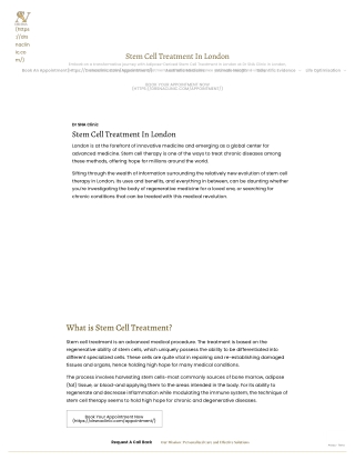 Stem Cell Treatment In London_ Dr. SNA Clinic