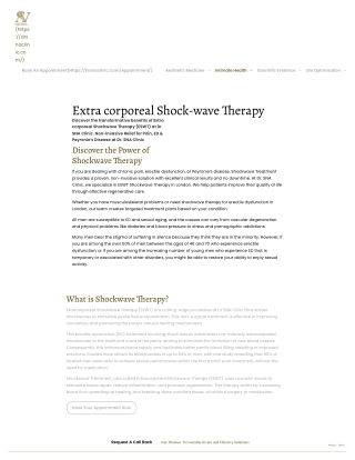 Extracorporeal Shockwave Therapy (ESWT) London