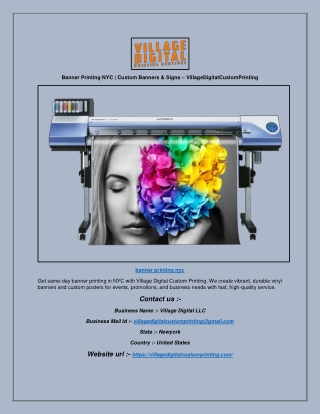 Banner Printing NYC | Custom Banners & Signs – VillageDigitalCustomPrinting
