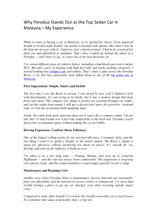 Mazda CX-5 vs Perodua Ativa: My Daily Drive Comparison That Surprised Me